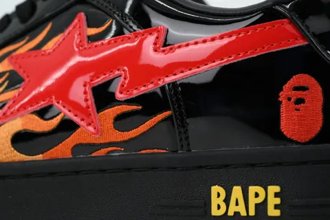 Bape Sta Orange Black and Red Flames – photo 5