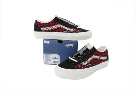Vans Old Skool Knit Pack - Geo Check Bordeaux Red – photo 7