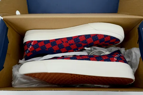 Vans Authentic Punk Check Red Blue – photo 8