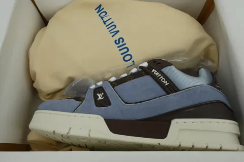 Louis Vuitton Trainer Blue Suede – photo 8