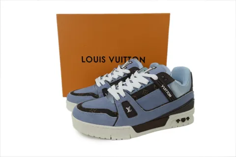 Louis Vuitton Trainer Blue Suede – photo 6