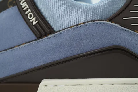 Louis Vuitton Trainer Blue Suede – photo 5